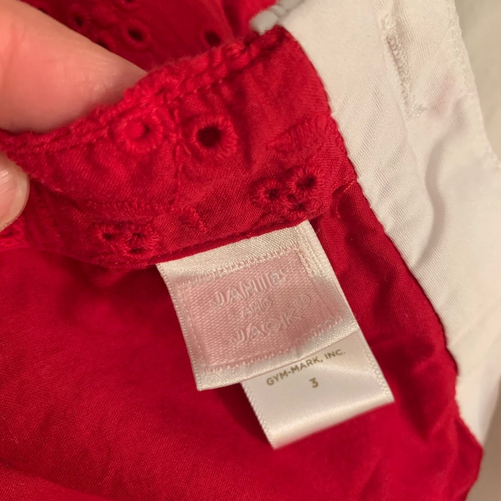 Janie & Jack Red sailor shorts jumper